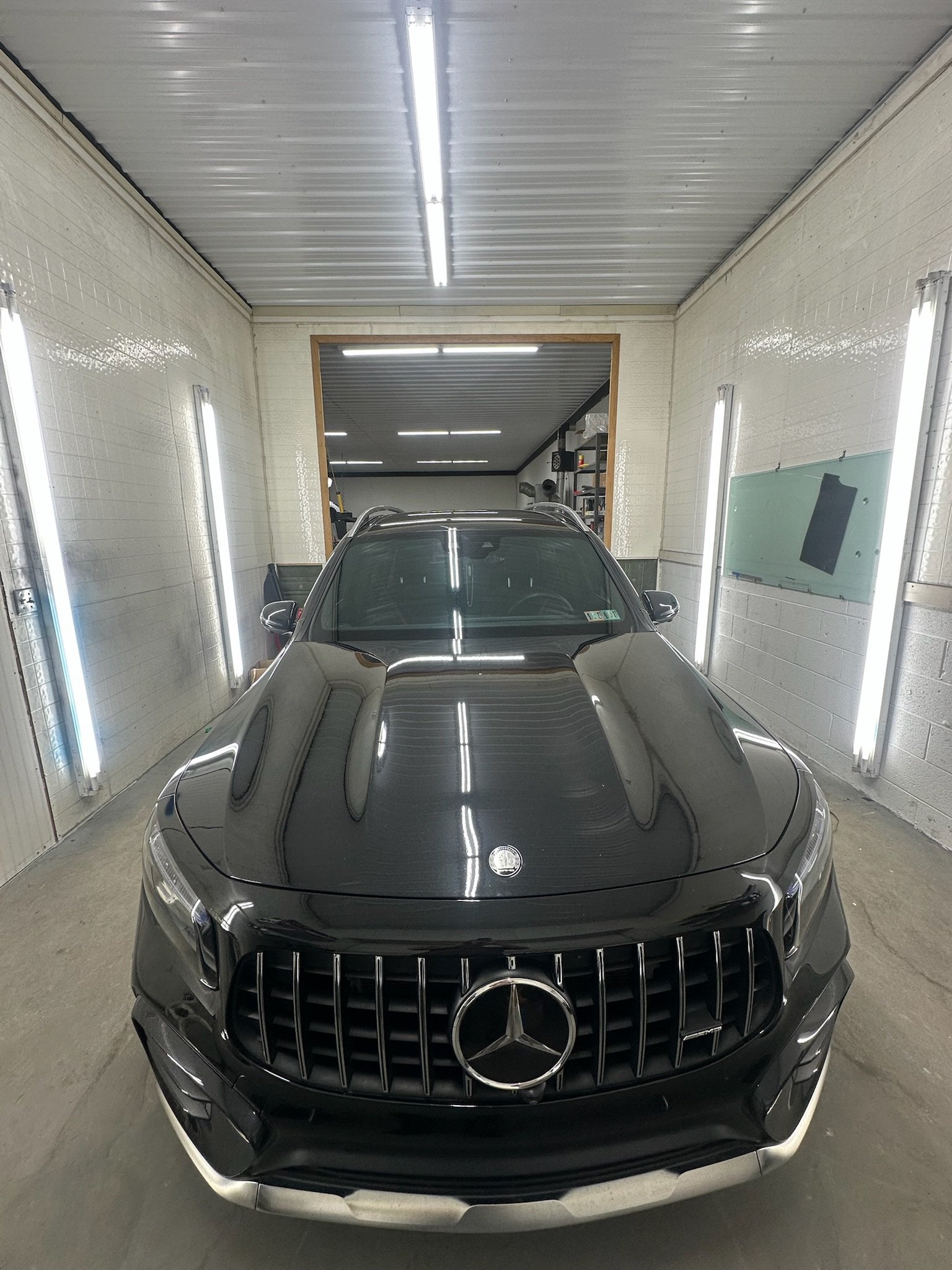 Ceramic window tint closeup precision install edge — Garage 717 Myerstown PA