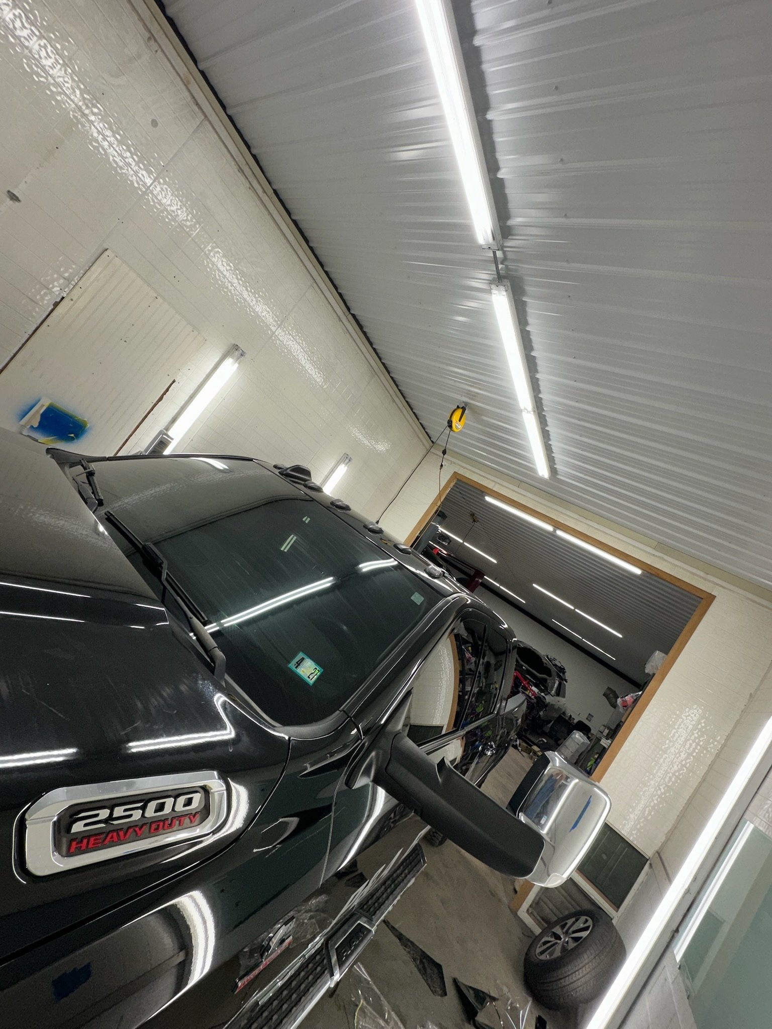 Truck window tint rear glass install — Garage 717 Myerstown PA