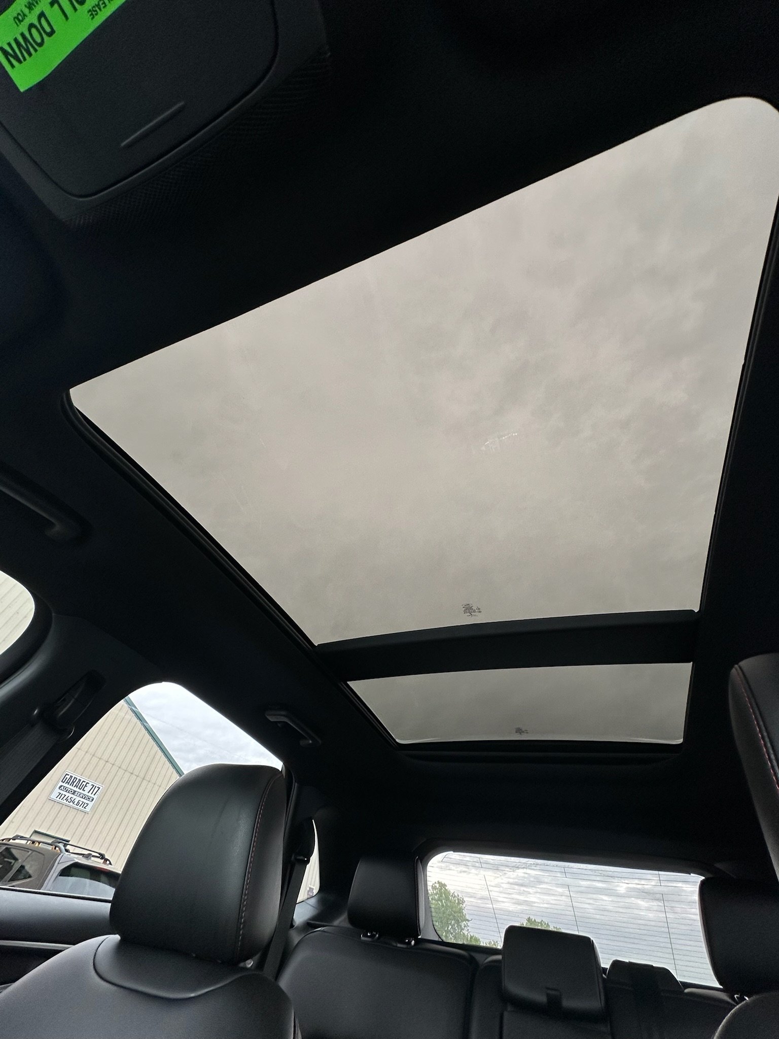 Panoramic glass roof before tinting — Garage 717 Myerstown PA